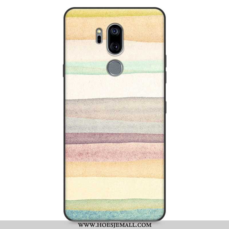 Hoes Lg G7 Thinq Siliconen Bescherming Anti-fall Spotprent All Inclusive Mobiele Telefoon Hoesje Roz