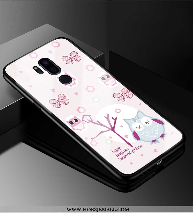 Hoes Lg G7 Thinq Mooie Trend Kat Glas Mobiele Telefoon Hoesje Roze