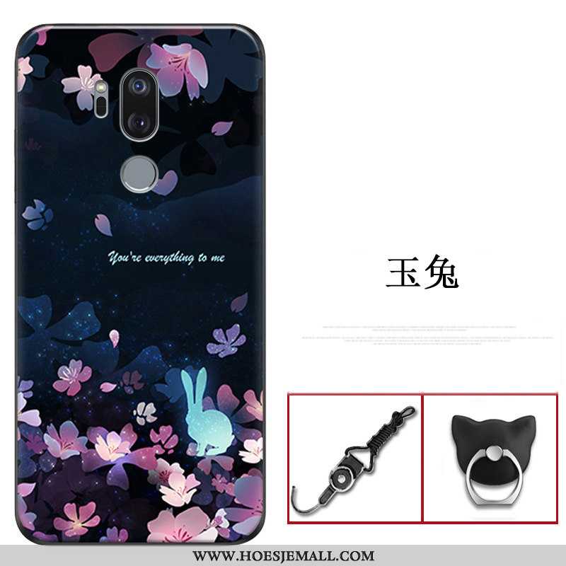 Hoesje Lg G7 Thinq Bescherming Doorzichtig All Inclusive Dun Donkerblauw Anti-fall Donkerblauwe