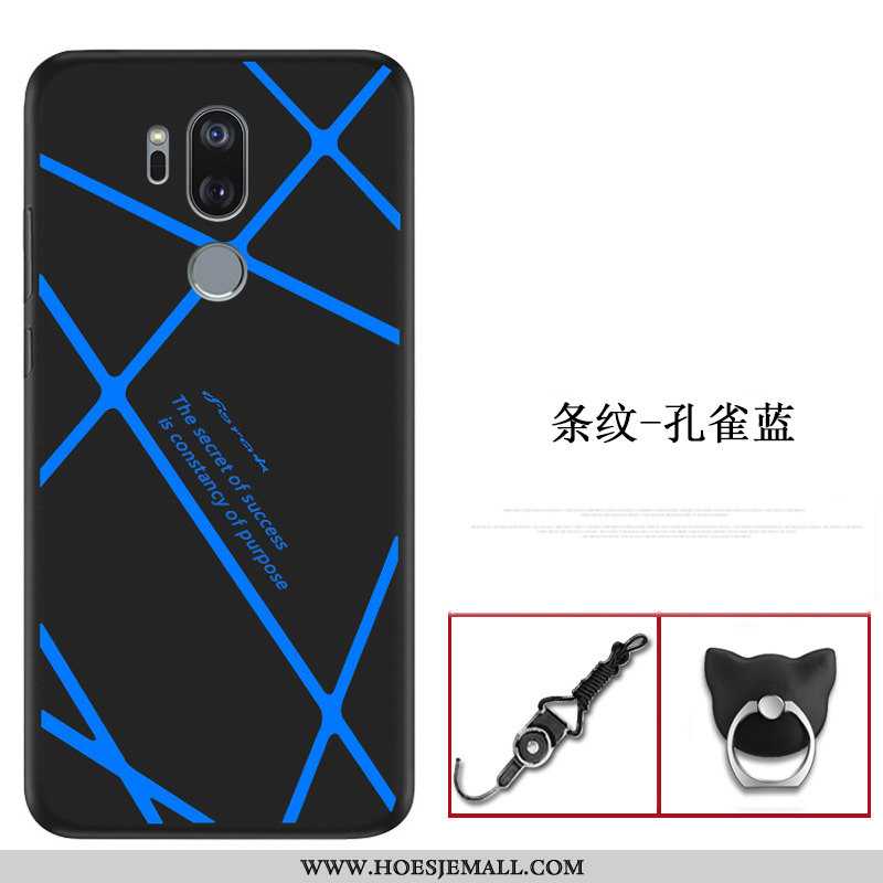 Hoesje Lg G7 Thinq Bescherming Doorzichtig All Inclusive Dun Donkerblauw Anti-fall Donkerblauwe