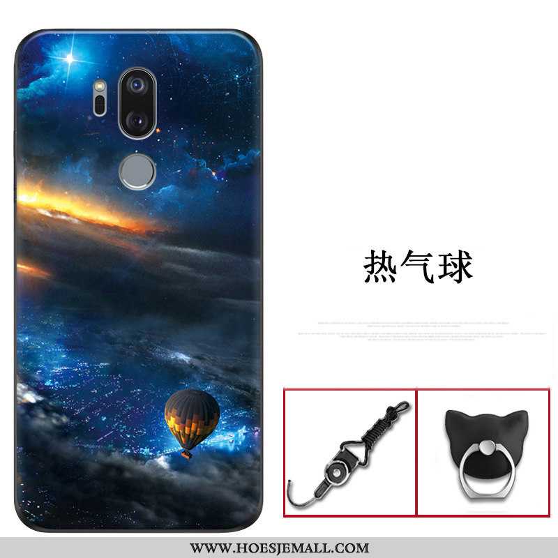 Hoesje Lg G7 Thinq Bescherming Doorzichtig All Inclusive Dun Donkerblauw Anti-fall Donkerblauwe