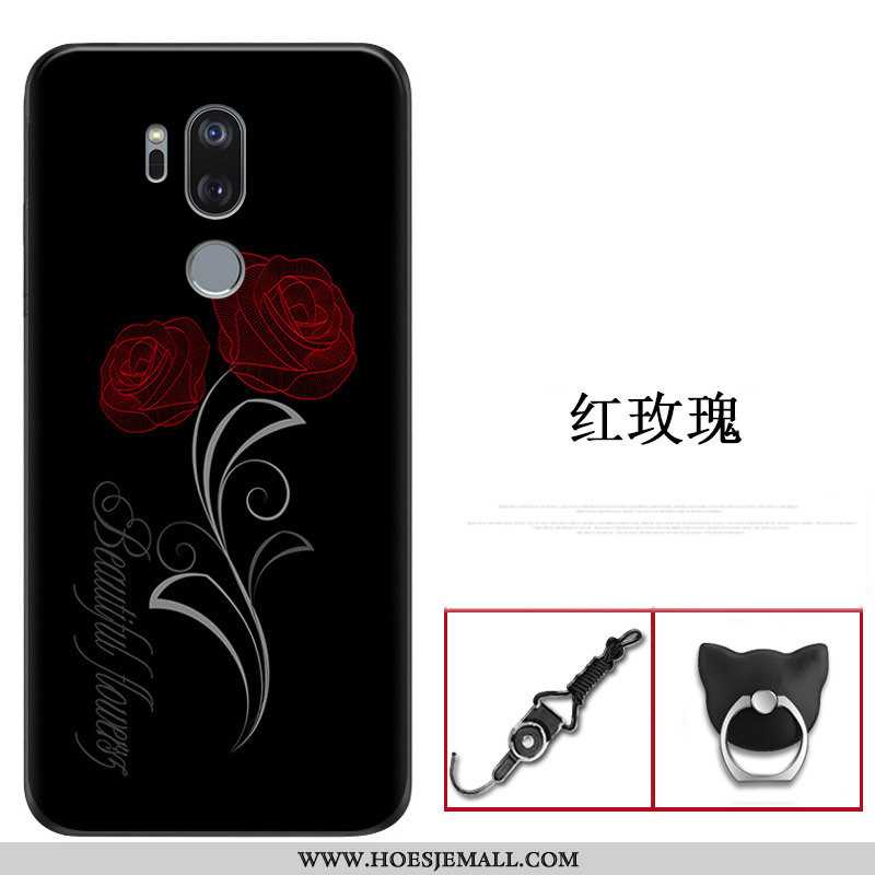 Hoesje Lg G7 Thinq Bescherming Doorzichtig All Inclusive Dun Donkerblauw Anti-fall Donkerblauwe