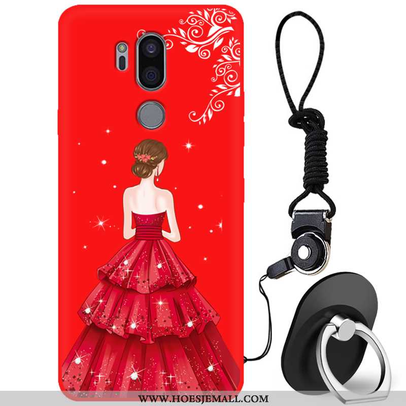 Hoes Lg G7 Thinq Zacht Bescherming Mobiele Telefoon Net Red Rood Hoesje