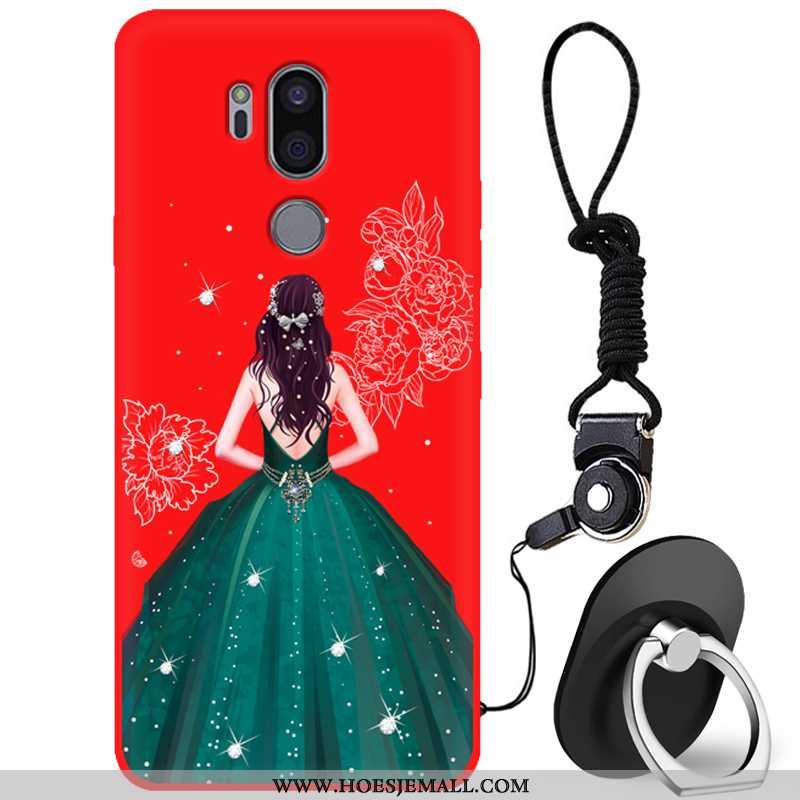 Hoes Lg G7 Thinq Zacht Bescherming Mobiele Telefoon Net Red Rood Hoesje