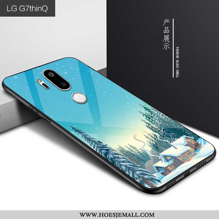 Hoes Lg G7 Thinq Persoonlijk Bescherming Glas Hoesje Mobiele Telefoon Purper