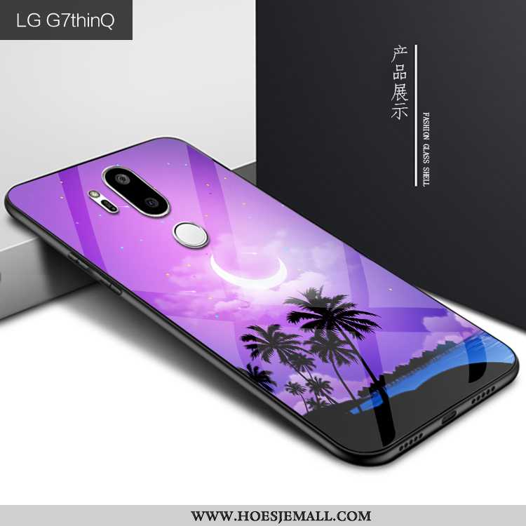 Hoes Lg G7 Thinq Persoonlijk Bescherming Glas Hoesje Mobiele Telefoon Purper