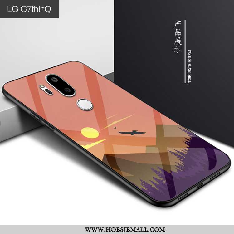 Hoes Lg G7 Thinq Persoonlijk Bescherming Glas Hoesje Mobiele Telefoon Purper