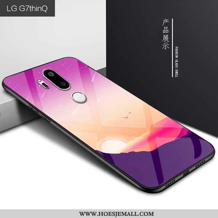 Hoes Lg G7 Thinq Persoonlijk Bescherming Glas Hoesje Mobiele Telefoon Purper