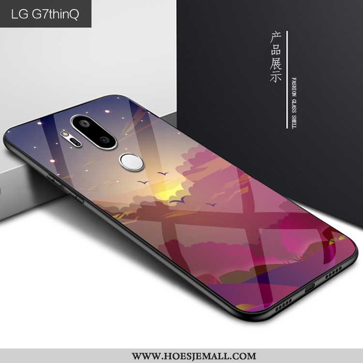 Hoes Lg G7 Thinq Persoonlijk Bescherming Glas Hoesje Mobiele Telefoon Purper