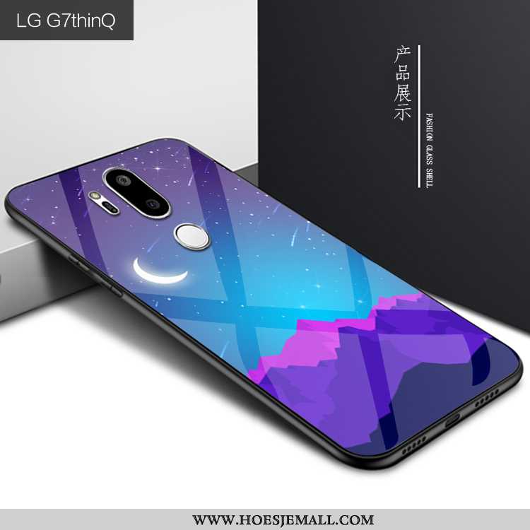 Hoes Lg G7 Thinq Persoonlijk Bescherming Glas Hoesje Mobiele Telefoon Purper