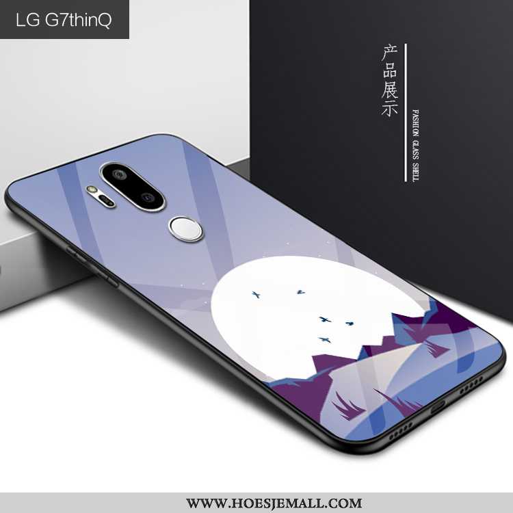 Hoes Lg G7 Thinq Persoonlijk Bescherming Glas Hoesje Mobiele Telefoon Purper