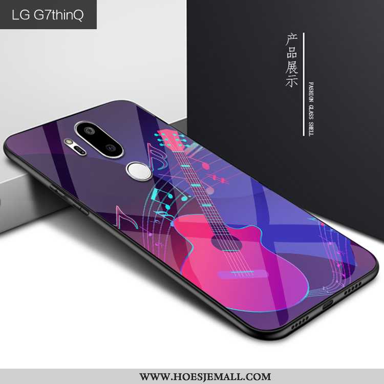 Hoesje Lg G7 Thinq Persoonlijk Scheppend Purper Glas Mode Hoes