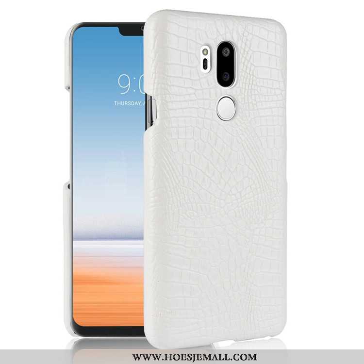 Hoes Lg G7 Thinq Leer Bescherming Mobiele Telefoon Kwaliteit Donkerblauw Anti-fall Donkerblauwe