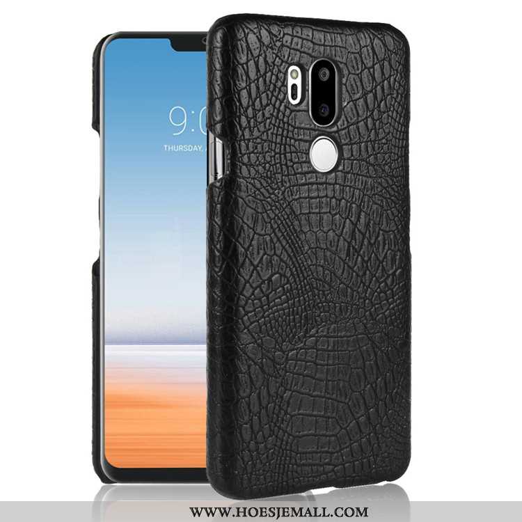 Hoes Lg G7 Thinq Leer Bescherming Mobiele Telefoon Kwaliteit Donkerblauw Anti-fall Donkerblauwe