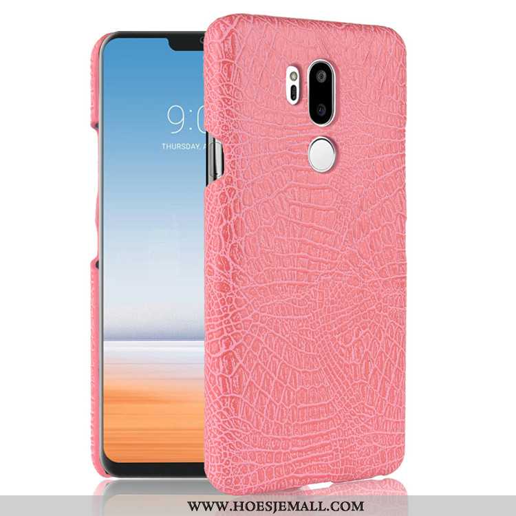 Hoes Lg G7 Thinq Leer Bescherming Mobiele Telefoon Kwaliteit Donkerblauw Anti-fall Donkerblauwe