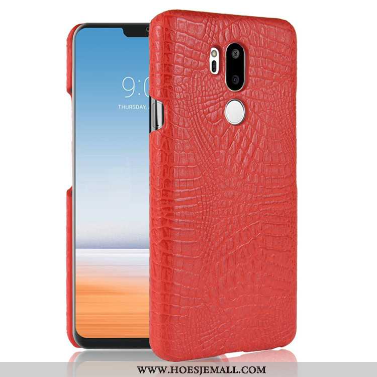 Hoes Lg G7 Thinq Leer Bescherming Mobiele Telefoon Kwaliteit Donkerblauw Anti-fall Donkerblauwe