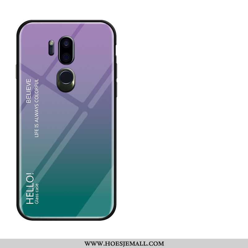 Hoes Lg G7 Thinq Bescherming Glas Tempereren Geel Siliconen Skärmskydd Mobiele Telefoon