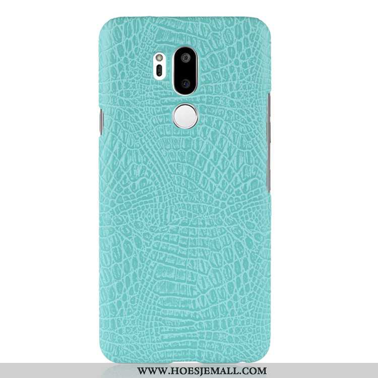 Hoes Lg G7 Thinq Bescherming Persoonlijk Mobiele Telefoon Krokodil Vintage Patroon Zwarte