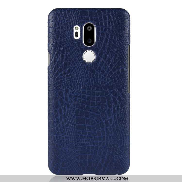 Hoes Lg G7 Thinq Bescherming Persoonlijk Mobiele Telefoon Krokodil Vintage Patroon Zwarte