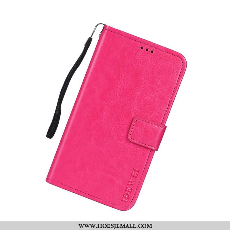 Hoesje Lg K11 Scheppend Portemonnee Mobiele Telefoon Bescherming Folio Leren Zwarte