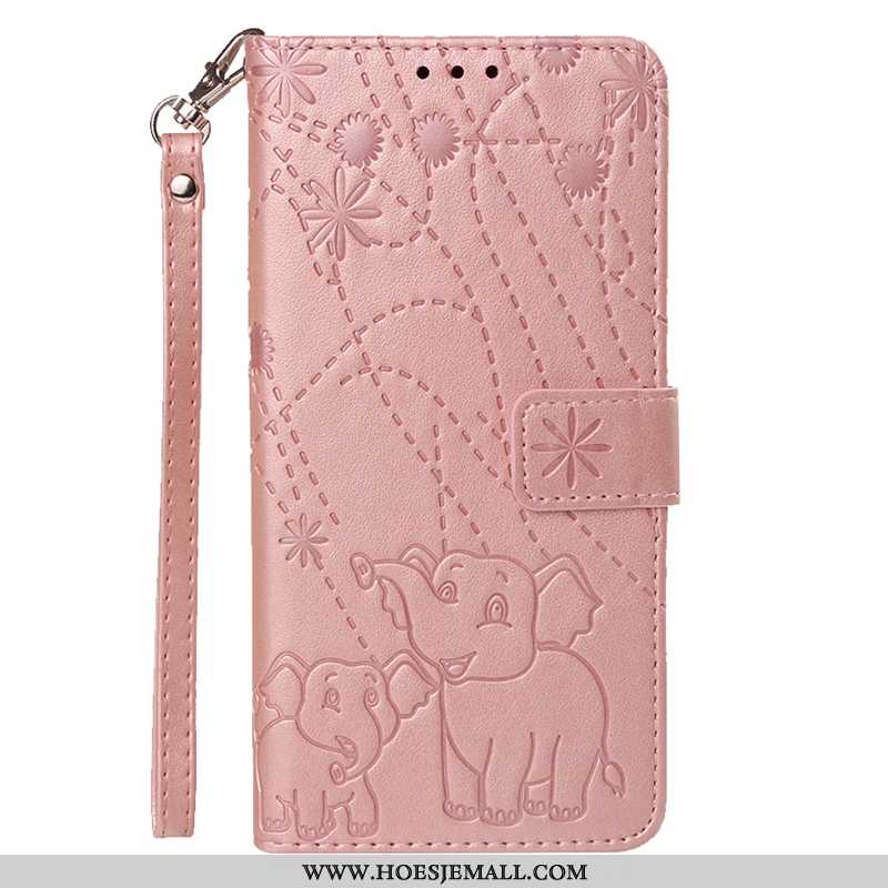 Hoesje Lg Q Stylus Leren Hanger Hoes Mobiele Telefoon Clamshell Bescherming Bruin Bruine