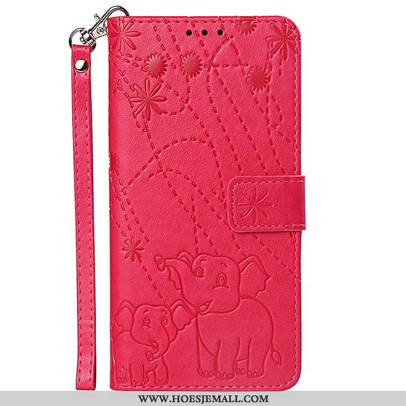 Hoesje Lg Q Stylus Leren Hanger Hoes Mobiele Telefoon Clamshell Bescherming Bruin Bruine