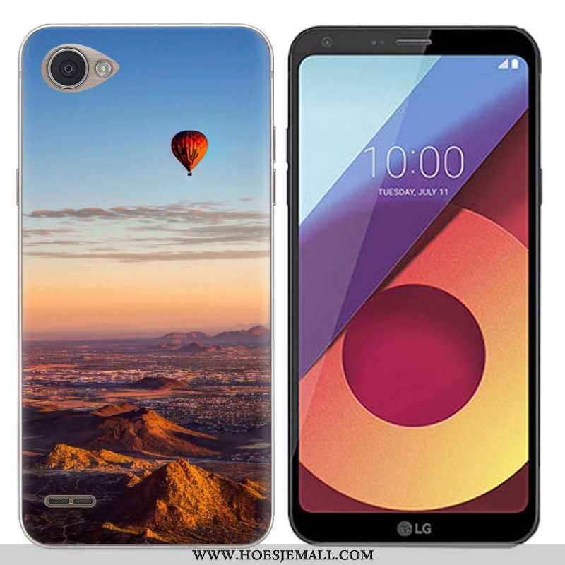 Hoes Lg Q6 Scheppend Trend Mobiele Telefoon Banaan Landschap Siliconen Geschilderd Blauwe