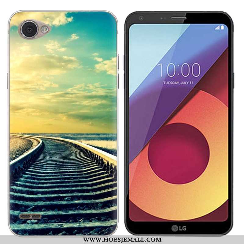 Hoes Lg Q6 Scheppend Trend Mobiele Telefoon Banaan Landschap Siliconen Geschilderd Blauwe