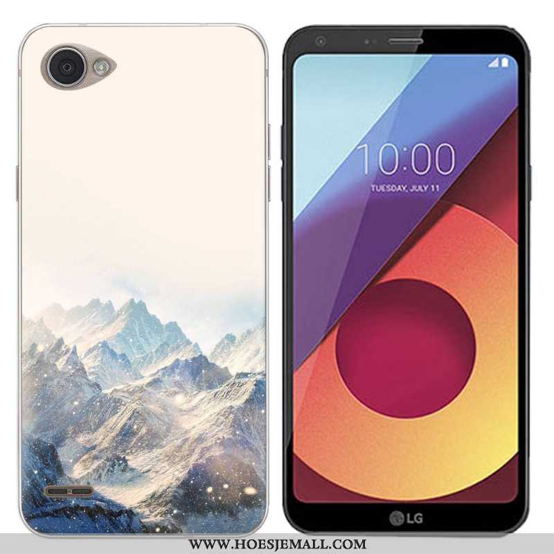 Hoes Lg Q6 Scheppend Trend Mobiele Telefoon Banaan Landschap Siliconen Geschilderd Blauwe