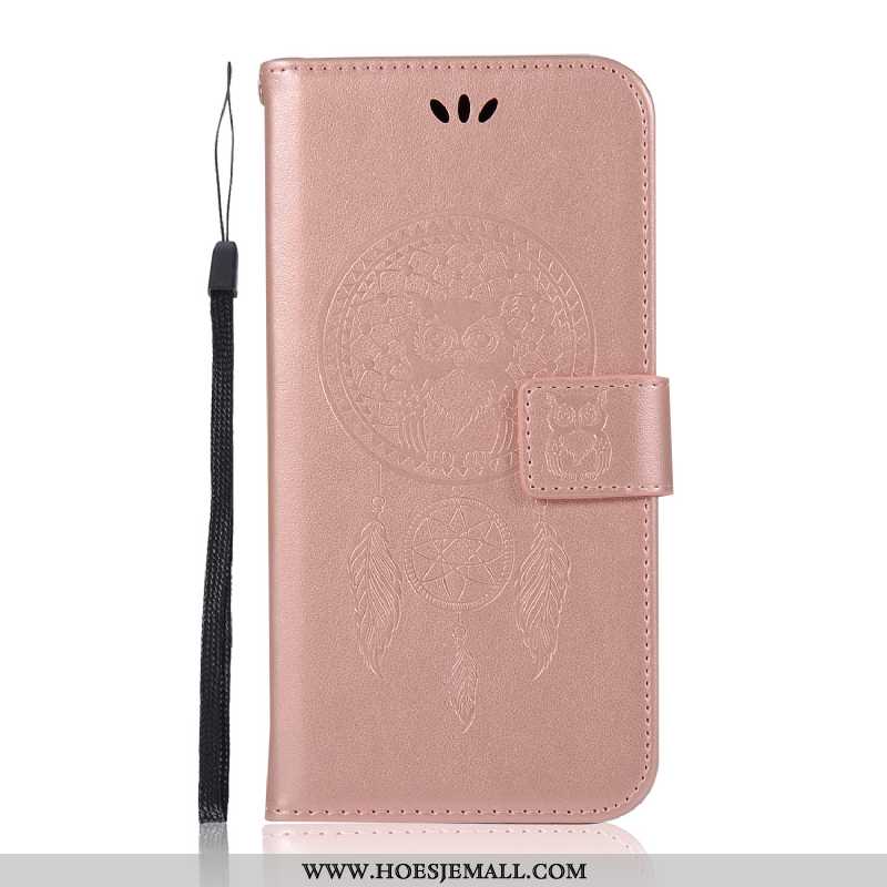 Hoes Lg Q6 Bescherming Leren Hoesje Anti-fall Folio Mobiele Telefoon Siliconen Purper