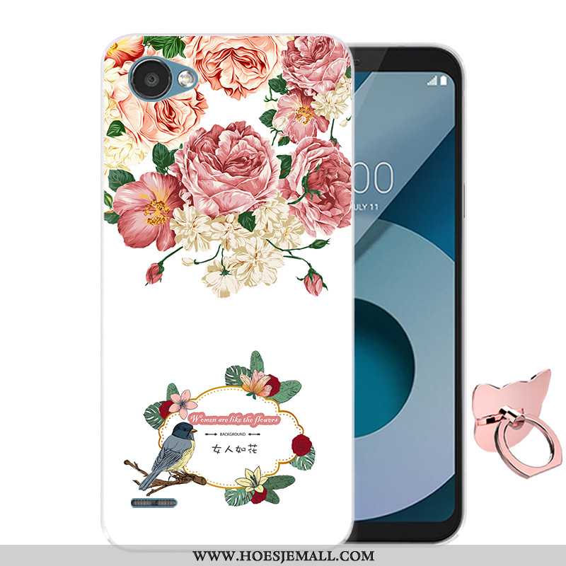 Hoesje Lg Q6 Siliconen Bescherming Zacht Purper Spotprent Anti-fall