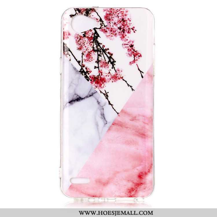 Hoesje Lg Q6 Bescherming Spotprent Eenvoudige Hoes Mobiele Telefoon Roze Wind