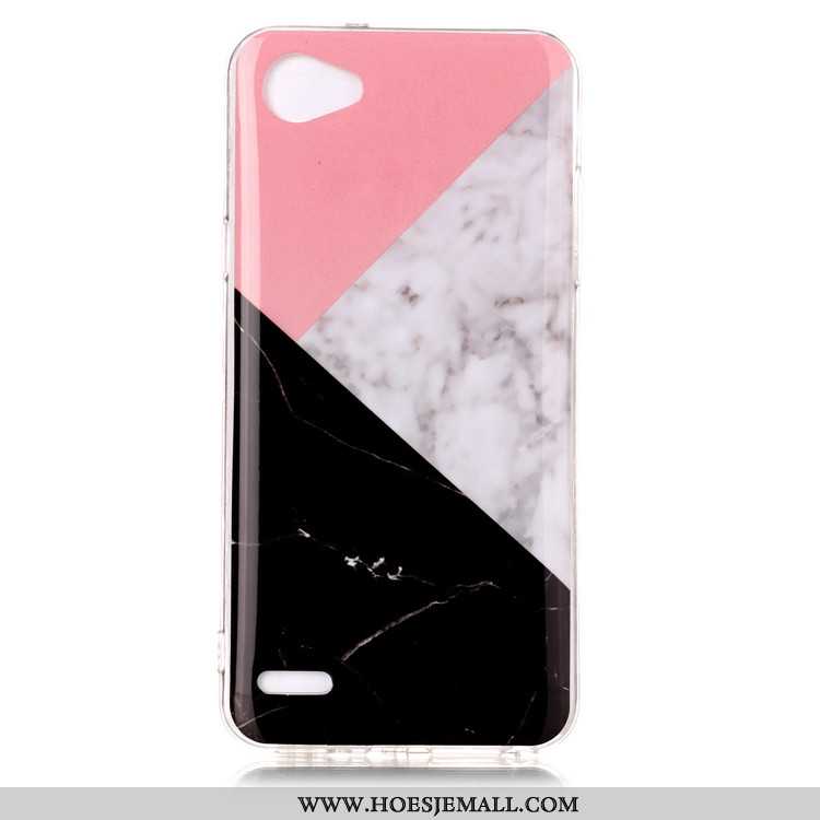 Hoesje Lg Q6 Bescherming Spotprent Eenvoudige Hoes Mobiele Telefoon Roze Wind