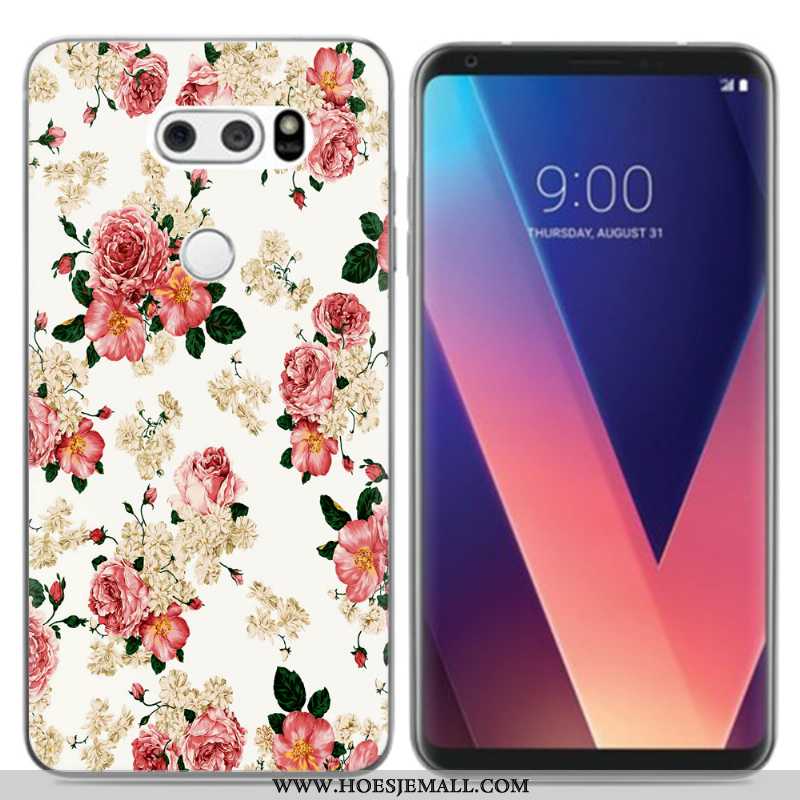 Hoesje Lg V30 Zacht Siliconen Spotprent Hoes Vers Zwart Zwarte