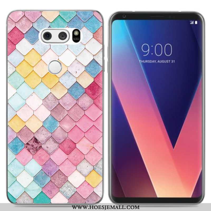 Hoesje Lg V30 Zacht Siliconen Spotprent Hoes Vers Zwart Zwarte