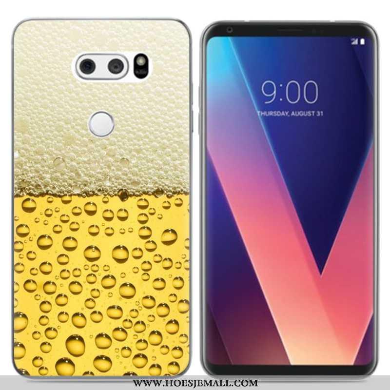 Hoesje Lg V30 Zacht Siliconen Spotprent Hoes Vers Zwart Zwarte