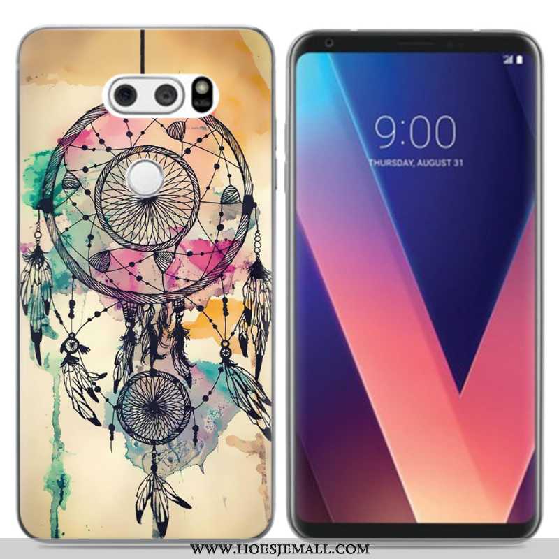 Hoesje Lg V30 Zacht Siliconen Spotprent Hoes Vers Zwart Zwarte