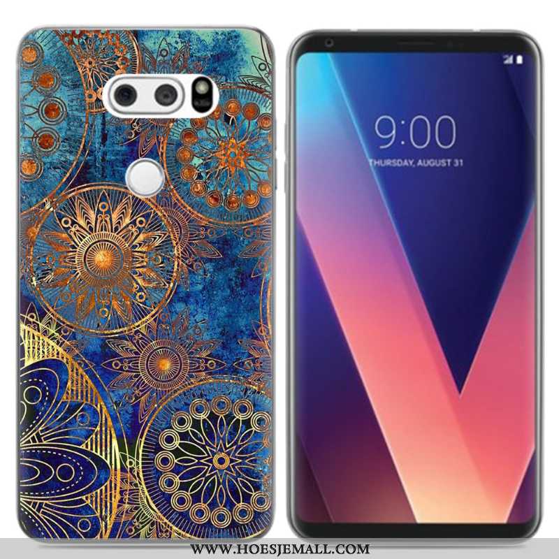 Hoesje Lg V30 Zacht Siliconen Spotprent Hoes Vers Zwart Zwarte