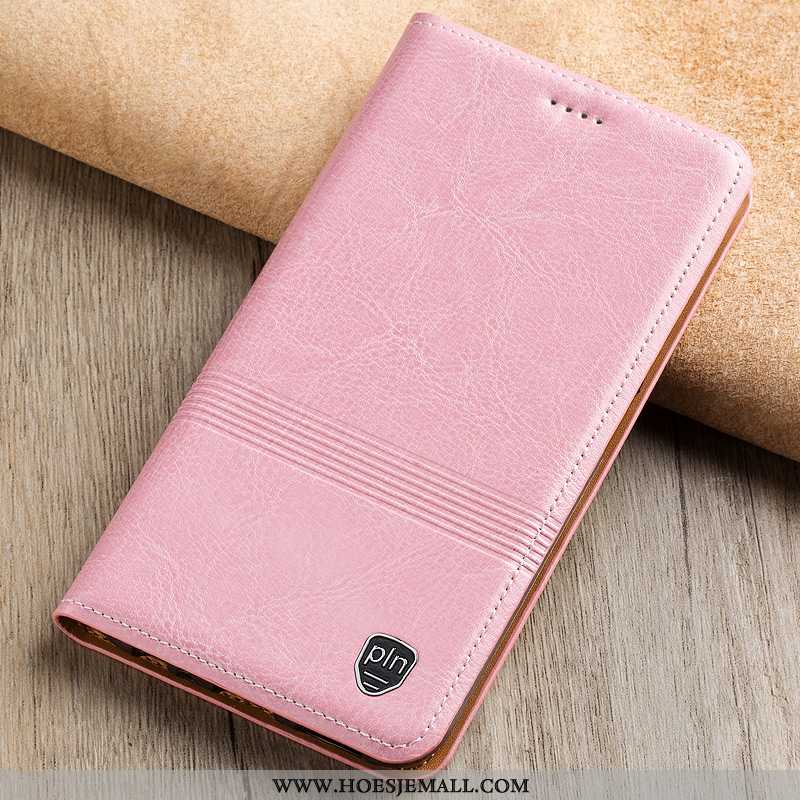 Hoesje Lg V30 Leren Echt Leer Anti-fall All Inclusive Bescherming Hoes Folio Bruin