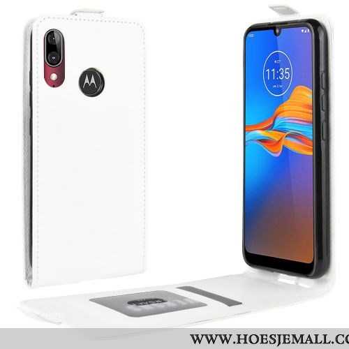 Hoes Moto E6 Plus Portemonnee Trend Mobiele Telefoon Bedrijf Clamshell Eenvoudige Bescherming Rood