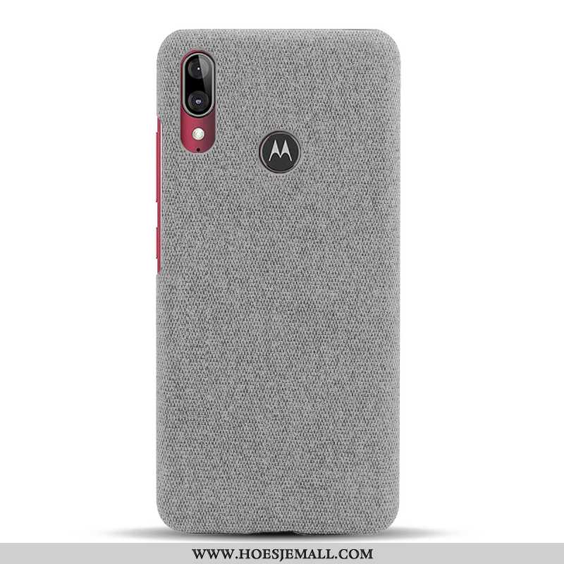 Hoes Moto E6 Plus Dun Bescherming Licht Doek Anti-fall Rood