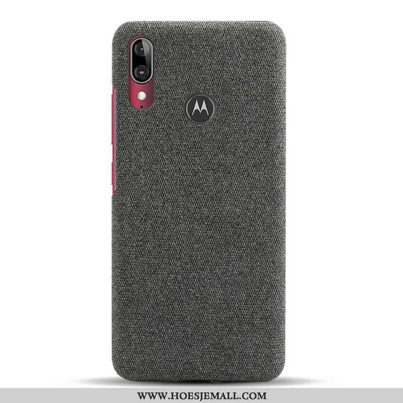 Hoes Moto E6 Plus Dun Bescherming Licht Doek Anti-fall Rood