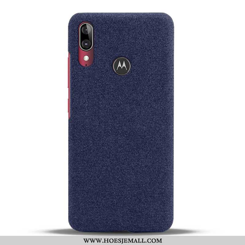 Hoes Moto E6 Plus Dun Bescherming Licht Doek Anti-fall Rood