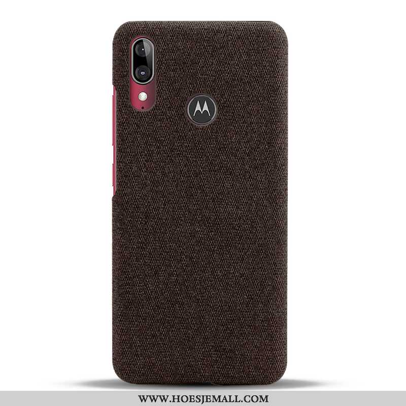 Hoes Moto E6 Plus Dun Bescherming Licht Doek Anti-fall Rood