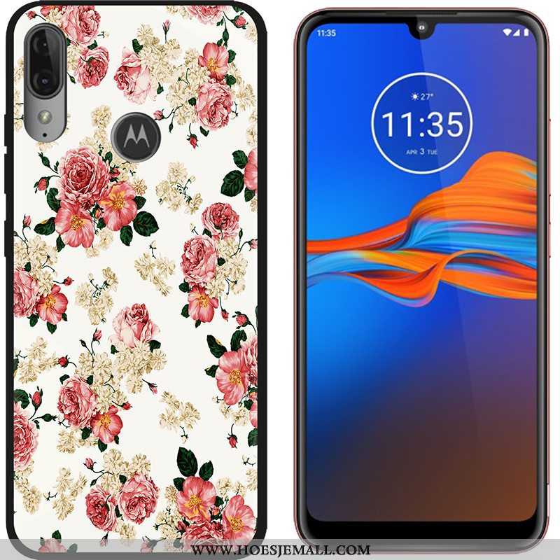 Hoes Moto E6 Plus Trend Schrobben Purper Spotprent Hete Verkoop Hoesje Doek