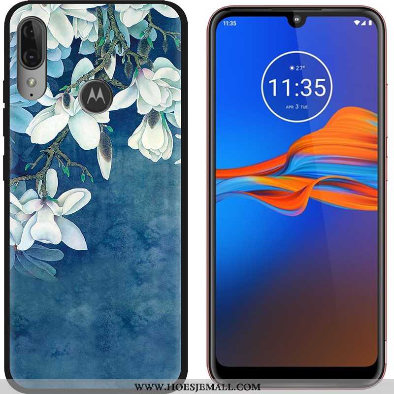 Hoes Moto E6 Plus Trend Schrobben Purper Spotprent Hete Verkoop Hoesje Doek