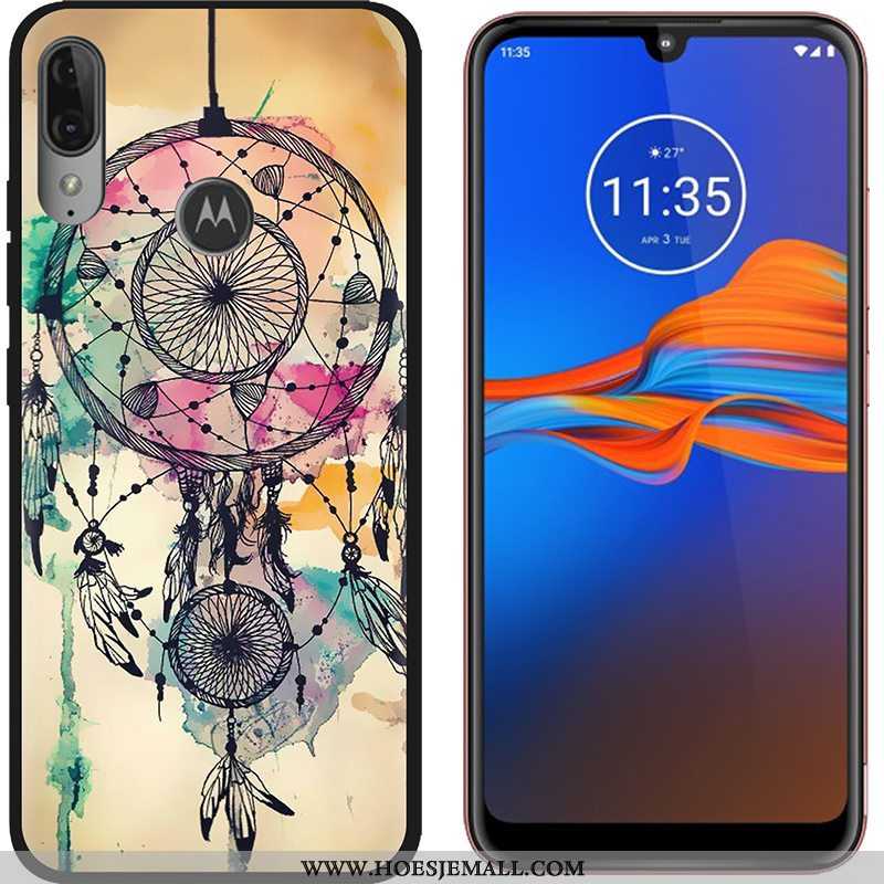 Hoes Moto E6 Plus Trend Schrobben Purper Spotprent Hete Verkoop Hoesje Doek