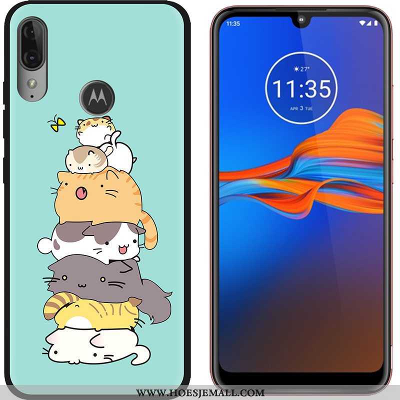 Hoes Moto E6 Plus Trend Schrobben Purper Spotprent Hete Verkoop Hoesje Doek