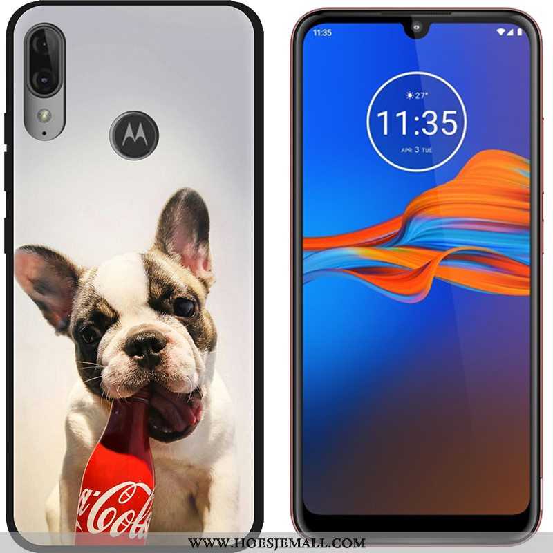 Hoes Moto E6 Plus Trend Schrobben Purper Spotprent Hete Verkoop Hoesje Doek