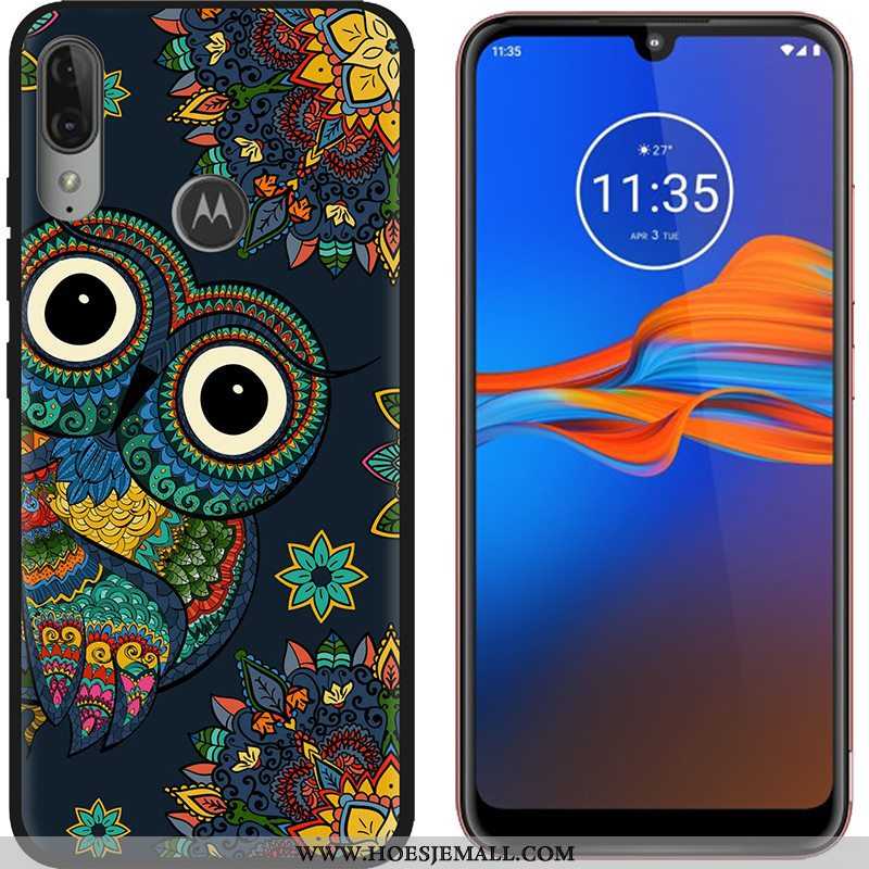 Hoes Moto E6 Plus Trend Schrobben Purper Spotprent Hete Verkoop Hoesje Doek